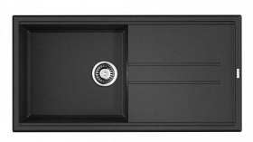 Мойка для кухни Omoikiri Tedori 100-BL 4993916 прямоуг. 100х51 глуб. 20см (толщ.10мм) вып. 3 1/2" (врезная) крыло универсал чёрная