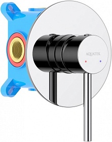 Смеситель для душа внеш. и скрытая часть (в сборе) Aquatek Европа AQ1366CR хром латунь