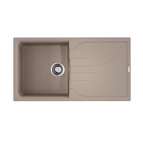 Мойка для кухни Omoikiri Yasugata 100-SA 4993846 прямоуг. 100х50 глуб. 21см (толщ.10мм) вып. 3 1/2" (врезная) крыло универсал бежевая