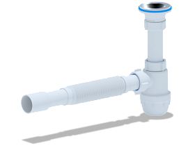 Сифон для раковины вып. 1 1/4" х 32 АНИ Пласт Юнг с гофрой 32х32/40 BM1015