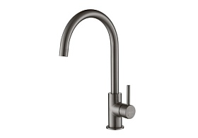 Смеситель для кухни (мойки) Aquatek Европа AQ1382BGM черный хром латунь Водяной