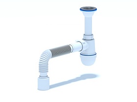 Сифон для мойки вып. 1 1/2" х 40 АНИ Пласт с гофрой 40х50 C0510
