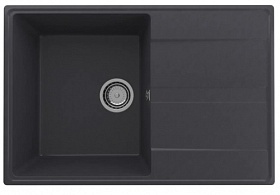 Мойка для кухни Ulgran Quartz Prima 750 Prima 750-08 прямоуг. 75х50 глуб. 18см вып. 3 1/2" (врезная) крыло универсал космос