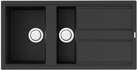 Мойка для кухни Omoikiri Kitagawa 100-2-GB 4993805 прямоуг. 100х51 глуб. 20см (толщ.6мм) вып. 3 1/2" (врезная) крыло универсал графит