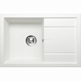 Мойка для кухни Tolero Classic R-112.923 прямоуг. 76х50 глуб. 21,6см вып. 3 1/2" (врезная) крыло универсал белая