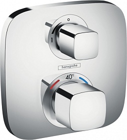 Смеситель для ванны/душа (короткий излив) термостат (внешняя часть) Hansgrohe Ecostat E 15707000 хром латунь