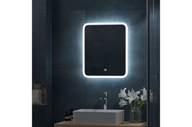 Зеркало Континент Bruno Led 60х80 белое LED подсветка ЗЛП163