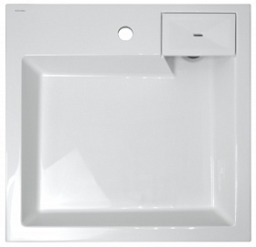 Раковина (умывальник) Azario Slim 60 подвесная CS00078302 над стиральной машинкой Водяной