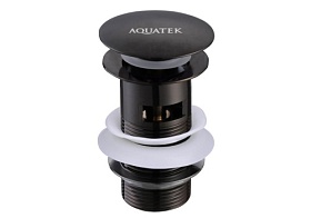 Донный клапан 1 1/4" Aquatek AQ6001MB черный