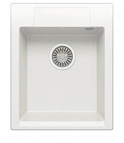 Мойка для кухни Polygran Argo ARGO-420.36 прямоуг. 42х51 глуб. 20см вып. 3 1/2" (врезная) белый хлопок Водяной