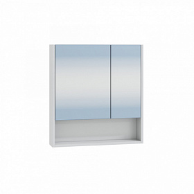 Зеркало-шкаф СаНта Сити 60 белое с полочкой 700337 Водяной