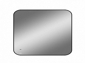 Зеркало Viant Люксембург 80х60 черное LED подсветка VLUX8060-ZLED Водяной
