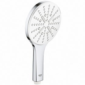 Лейка для душа Grohe Rainshower SmartActive 3-х реж. d130 мм 26544LS0 белая/хром круглая Водяной