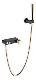 Смеситель для ванны/душа (короткий излив) Boheme Stick Black Diamond Gold 123-BG черный/золото латунь Водяной
