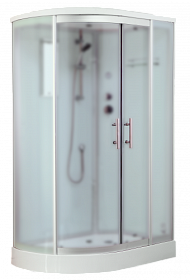 Душевая кабина 120х85х220 Timo Standart T-6602SRF асимметричная (правая) мат.дверки хром проф. задн.стенки мат.стекло верхн.душ