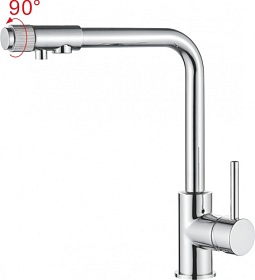 Смеситель для кухни (мойки) Ledeme H55 L4155-3 с переключ.для фильтра питьевой воды хром латунь