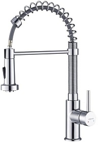 Смеситель для кухни (мойки) Aquatek Европа AQ1387CR вытяжной излив хром латунь