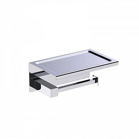 Держатель для туалетной бумаги с полкой скоба без крышки Timo Selene 10044/00 хром