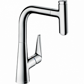 Смеситель для кухни (мойки) Hansgrohe Talis Select S 72822000 вытяжной излив хром латунь Водяной