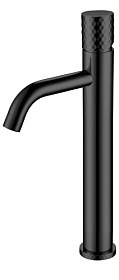 Смеситель для умывальника (раковины) Boheme Stick Diamond Matt Black 122-BB чёрный латунь