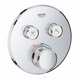 Смеситель для душа термостат (внешняя часть) Grohe Grohtherm SmartControl 29119000 хром латунь Водяной