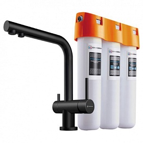 Смеситель для кухни (мойки) с водоочистителем (комплект) Omoikiri Nagano GB 4284.8028 с переключ.для фильтра питьевой воды графит латунь