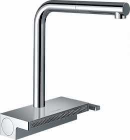 Смеситель для кухни (мойки) Hansgrohe Aquno Select M81 2jet 73836000 вытяжной излив хром латунь