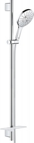 Душевая стойка с лейкой и шлангом Grohe Rainshower SmartActive 930 мм d150 мм круглая 3-х реж. с мыльницей 26594000 хром