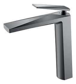 Смеситель для умывальника (раковины) Boheme Venturo 372-SGM shine gun metal латунь Водяной