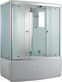 Душевая кабина 170х88х220 Timo Comfort T-8870F прямоугольная мат.дверки хром проф. задн.стенки бел.стекло верхн.душ, гм вертик.,ванна