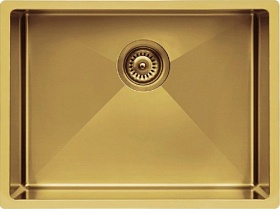 Мойка для кухни TopZero TNL/R10 ColorX TNL 550 GOLD прямоуг. 60х45 глуб. 20см (толщ.1,2мм) вып. 3 1/2" (врезная, подстольная) золото