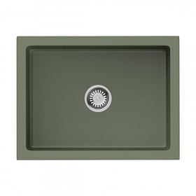 Мойка для кухни Omoikiri Mikura 61-OL 4997070 прямоуг. 61х46 глуб. 23см вып. 3 1/2" (врезная, фронтальный монтаж) olive Водяной