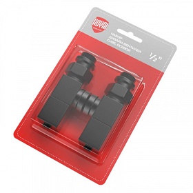 Набор дизайн-вентилей Royal Thermo Cube 1/2" осевой (черный) RTE 56.0004