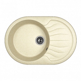 Мойка для кухни Dr.Gans Берта 760 25.040.C0760.403 овальная 76х51 глуб. 20см вып. 3 1/2" (врезная) крыло универсал латте