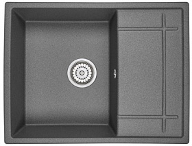 Мойка для кухни Granula GR-6501 прямоуг. 65,5х50 глуб. 19см вып. 3 1/2" (врезная) крыло универсал графит