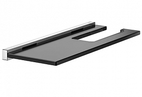 Держатель для туалетной бумаги с полкой скоба Keuco Edition 90 Square 19173018000 хром/серый