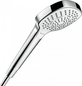 Лейка для душа Hansgrohe Croma Select E 3-х реж. d110 мм 26810400 белая/хром квадратная