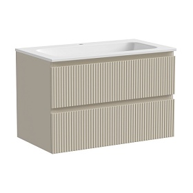Тумба под раковину Sancos Snob T 80 подвесная 2 выдв.ящ. beige soft SNT80CE