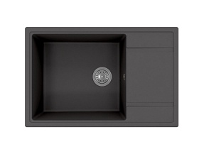 Мойка для кухни Florentina Липси 780XL 20.505.D0780.302 прямоуг. 78х51 глуб. 20см вып. 3 1/2" (врезная) крыло универсал антрацит