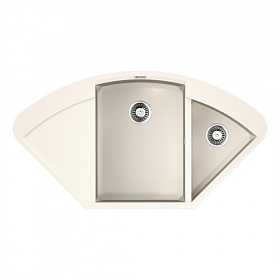Мойка для кухни Omoikiri Sakaime 105C-WH 4993137 трапеция 105,7х57,5 глуб. 23см (толщ.10мм) вып. 3 1/2" (врезная) крыло слева белая