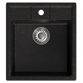 Мойка для кухни Mixline ML-GM28 552096 прямоуг. 45х50 глуб. 19см вып. 3 1/2" (врезная) чёрная