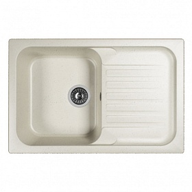 Мойка для кухни Dr.Gans Адель 25.090.C0780.401 прямоуг. 78х51 глуб. 20см вып. 3 1/2" (врезная) крыло универсал белая