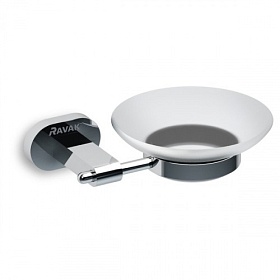 Держатель для мыла стекло мат. Ravak Chrome X07P187 хром Водяной