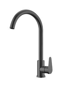 Смеситель для кухни (мойки) Olive Sanitarias Olisan Steel ST1007B чёрный нерж. сталь