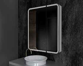 Зеркало-шкаф Azario Adriana 70 белое LED подсветка CS00069511 Водяной