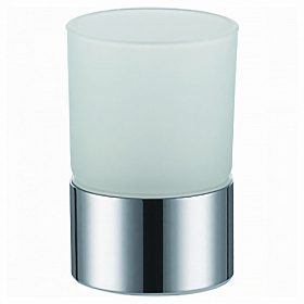 Держатель для стакана стекло/металл Azario Nessy AZ-126-C хром/белый Водяной