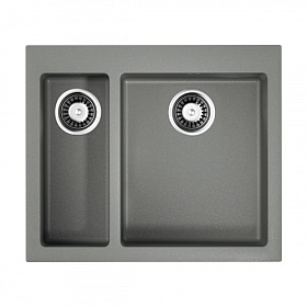 Мойка для кухни Omoikiri Bosen 59-2-GR 4993558 прямоуг. 59х50 глуб. 22см (толщ.10мм) вып. 3 1/2" (врезная) leningrad grey