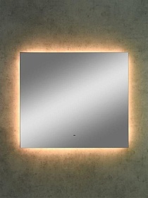 Зеркало Континент Trezhe Led 80x70 белое LED подсветка ЗЛП315