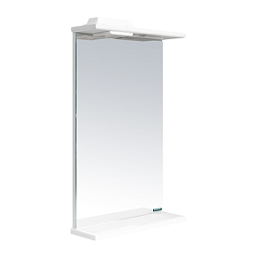 Зеркало Sanita Манго белое с полочкой LED подсветка MNGSAMR40018W1