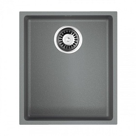 Мойка для кухни Omoikiri Bosen 38-U-GR 4993538 прямоуг. 38х44 глуб. 22см (толщ.10мм) вып. 3 1/2" (подстольная) leningrad grey